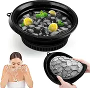 Welltop Face Bowl for Ice, Collapsible Silicone Facial Cold Plunge with Built-in Ice Tray, Portable Face Ice Bath Bowl Ice Facial Folding Washbasin for Cold Plunge Therapy & Facial Skincare