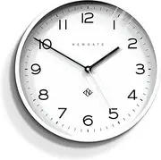 NEWGATE® Echo Number Three Modern Wall Clock - Newgate Wall Clocks - Round Clock - Kitchen Clock - Clocks for Living Room - Office Clock - Contemporary Case - Minimalist Dial - White