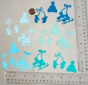 ⛸️10 ICE SKATES HAT & MITTENS cardstock paper die cut embellishments ..