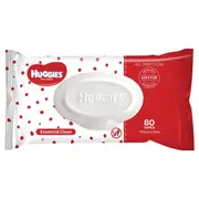 Huggies Baby Wipes Essential Fragrance Free 80 Pack