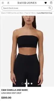 Camilla and Marc Luna mesh knit crop Size XS