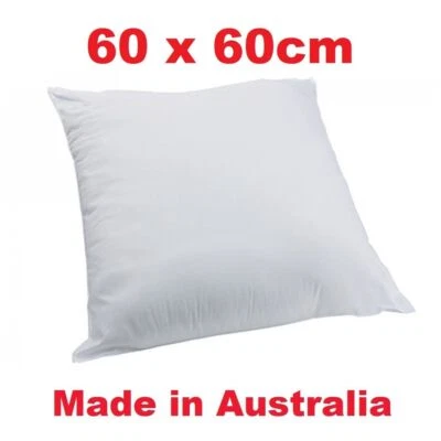 Aus Made Ergo Cushion Inserts Polyester Fibre 60cm x 60cm