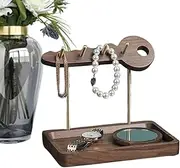 Key Holder,Rustic Key Rack with Tray - Wooden Key Tray for Entryway Table, Indoor Home Decoration for Glasses, Mobile Phone, Wallet