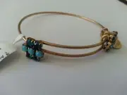 Alex and Ani AQUA Sparkler Bangle Bracelet NWT BOX Rafaelian Gold RARE