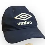 Umbro NEW navy blue and white all sport adjustable hook and loop hat one size