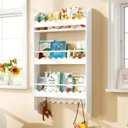 Kids Bookshelf, Wall Mounted 3-Tier Book Shelf, Kids Bookshelf and Toy Storage f