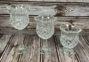 Vintage Home Interiors & Gifts 3 Piece Stemmed Candle Holder Set Homco NIB NEW
