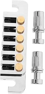 TOGEVAL 1 Set Creative Metal Guitar Tailpiece with Drawing String Board Durable Easy to Install Accessory for Electric Guitars Compact Design