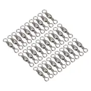 Fishing Barrel Swivel, 50Pcs 46lb Carbon Steel Terminal Tackle, Black32