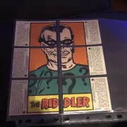 1966 TOPPS BATMAN (1989 reissue) RED BAT 6 Cards RIDDLER PUZZLE Freshly Unboxed