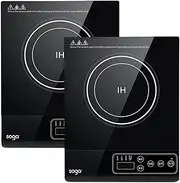 SOGA 2X 35.5cm Cooktop Electric Smart Induction Cook Top Portable Kitchen Cooker Cookware