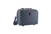 Pierre Cardin Beauty Case Hard Shell Makeup Cosmetic Organizer Travel in Teal