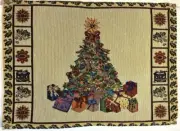 Set of 6 Tapestry Holiday Christmas Placemats Christmas Tree 13” x 19”