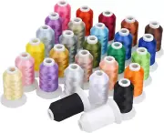 Simthread Polyester Embroidery Thread,28 Spools Embroidery Sewing Machine Thread