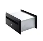 Sandleford 350mm Black Front Open Brick Insert Letterbox Suitable for A4 Mail