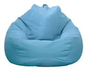 Vivva Stuffed Animal Storage Bean Bag Chair Cover No Filler 100X120CM-Blue
