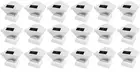 4x4 18-Pack White Color Square Solar Light Post Cap PVC Fence Style PL246Wx18