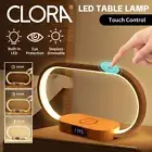 CLORA LED Desk Table Lamp Touch Dimmable Night Light Wireless Charger USB Ports