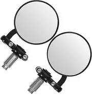 ULTECHNOVO 1 Pair Motorcycle Bar Mirror Motorcycle Accessories and Parts Electric Scooter Rear View Mirrors Iron Motorcycle Side Mirror Black