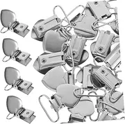 TINEASUR Duckbill Clip Set 30pcs Metal Heart-shaped Suspender Clips Sheet Holders Fashion Accessories