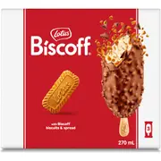 Lotus Biscoff Milk Chocolate Ice Cream Sticks 3 pack