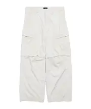 wide-leg cargo trousers S,M Make old white