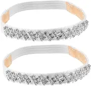 [Ipetboom] 1Pair Detachable Rhinestone Elastic Heel Straps for High Heels Durable Ankle Strap Bands for Daily Use Prevents and Enhances Shoe Glamour for All High