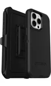 OtterBox iPhone 15 Pro MAX Defender Series Case ,Holster Clip Kickstand (BLACK)