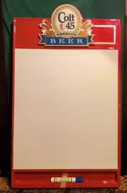 Vintage Colt 45 Beer Dry Erase Board Bar Mancave 28''x 18'' NEW
