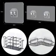 1PCS Wall Mounted Adhesive Hook Under Wire Shelf Rack Hanger Holder Insert Clamp