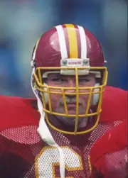 Offensive lineman Joe Jacoby Washington Redskins looks on from the- Old Photo