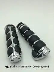 1" Motorcycle Handlebar Hand Grips With Palm Rest For Harley Davidson Road King