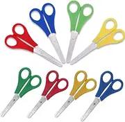 CaiHuaEr 4 Pcs Kids Scissors, Children Blunt tip Safety Scissors with cm Scale Steel Preschool Plastic Handle Kids Scissors for Scrapbooking Art DIY Craft Students Teaching Favor Supplies, 4 Colors