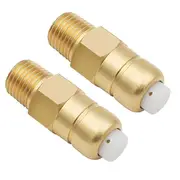 2 Pieces Thermal Release Valve for Pressure Washer Pump, 1/4 Inch NPT Thermal Relief Valve, Replacement Pump Protector Gold