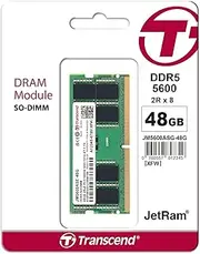 Transcend RAM 48GB DDR5 5600MHz CL46 (2Rx8) Laptop Memory - JM5600ASE-48G