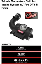 AFE Takeda Momentum Pro DRY CAI cold air intake kit for 2022-24 Subaru BRZ 2.4H (for: Subaru)