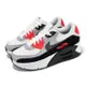 Nike 休閒鞋 Air Max 90 LV8 女鞋 灰 紅 氣墊 厚底 增高 FD4328-101