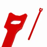 10 Inch Hook and Loop Reusable Strap Cable Cord Wire Ties 25 Pack Red