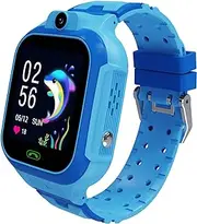 Kids Smart Watch Fitwell L37,4G GPS Phone Smartwatch, Worldwide Realtime Tracking Video Phone Call Camera SOS Alarm Touch Screen Pedometer Anti-Lost GPS Tracker Watch,Waterproof IP 67 (Blue)