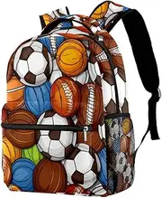 Travel Backpack for Women,Backpack for Men,Basketball Football Volleyball Balls,Backpack, D7ne4witmzcm, 11.5x8x16 in