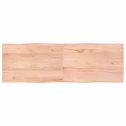 vidaXL Table Top Light Brown 180x60x(2-4)cm Treated Solid Wood Live Edge
