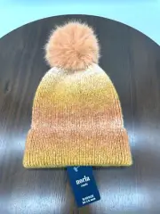 Norla Canada Anthropologie Beanie Wool Alpaca Blend Yellow Mulitcolor NWT