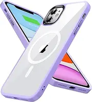 [Olialia] Strong Magnetic Case for iPhone 11, [Compatible with MagSafe] [Military Drop Protection] Skin-Friendly Touch Shockproof Protective Slim Phone Cover 6.1 inch, Purple
