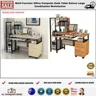 Multi-Function Office Computer Desk Table Deluxe Large Combination Workstation
