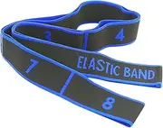 ａ aternee Yoga Stretch Strap,Elastic Band Lightweight Exercise Band Resistance Band,8 Segment for Training Exercise Fitness Workouts