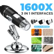 8LED 1600X USB Digital Microscope Biological Endoscope Magnifier Camera w/ Stand