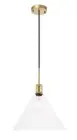 Living District LD6230BR Hugh 1 Light 14" Brass Pendant Ceiling Light