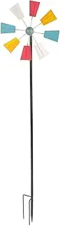 Garden Wind Spinner Iron Colored Weather Resistant Outdoor Wind Sculpture for Landscape Decoration Durable Premium Iron Material Super Welding Technology Easy to Install Excellent