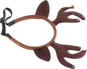 Toddmomy Christmas Pet Headband Dog Cat Antler Hat Festive Dog Cat Costume for Christmas Party