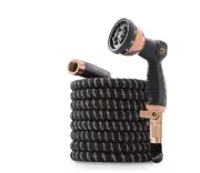 Copper Bullet 75 ft. Expanding Garden Hose, 10-Pattern Spray Nozzle _ ( NEW )..